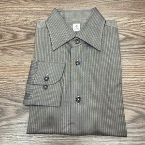 Aster Taupe & Grey Stripe Dress Shirt 16 34/35